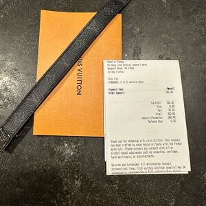 Louis Vuitton Black Leather Bracelet